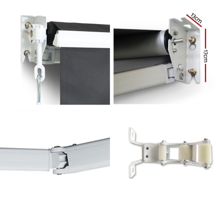Instahut 5M x 3M Outdoor Folding Arm Awning - Grey - Image 6