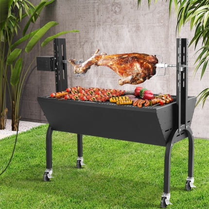 Grillz Electric Rotisserie BBQ Charcoal Smoker Grill Spit Roaster Outdoor Burner - Image 7