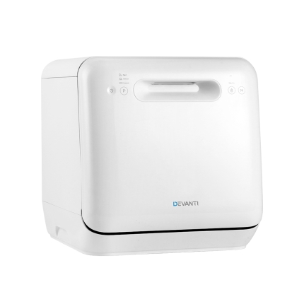 Devanti Counter Benchtop Dishwasher Portable Caravan Dishwashers Baby Bottle Sterilizer White - Image 3