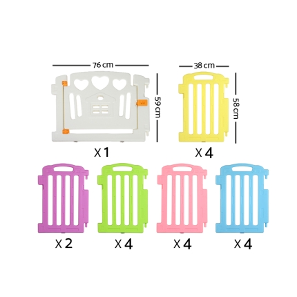 Cuddly Baby 19-Panel Plastic Baby Playpen Kids Toddler Fence - Image 2