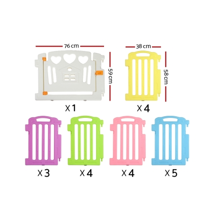 Cuddly Baby 21-Panel Plastic Baby Playpen Interactive Kids Toddler - Image 2