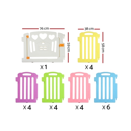 Cuddly Baby 23-Panel Plastic Baby Playpen Interactive Kids Toddler - Image 2