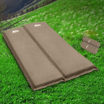 Weisshorn Self Inflating Mattress Camping Sleeping Mat Air Bed Pad Double Coffee 10CM Thick - Image 7