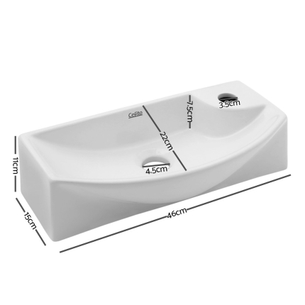 Cefito Ceramic Basin 46cm X15cm - Image 2