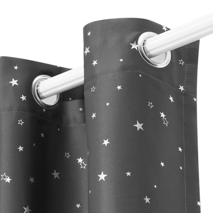Art Queen 2 Star Blockout 240x230cm Blackout Curtains - Grey - Image 6