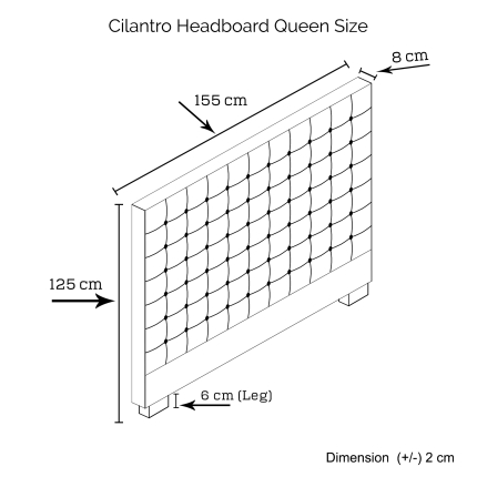 Cilantro Queen Beige Headboard - Image 7