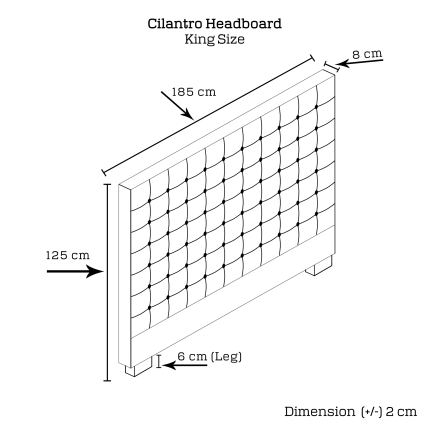 Cilantro King Charcoal Headboard - Image 8