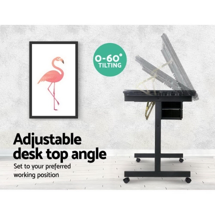 Artiss Adjustable Drawing Desk - Black and Grey - Image 6