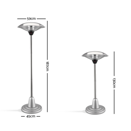 Devanti 2500w Electric Portable Patio Strip Heater - Image 2