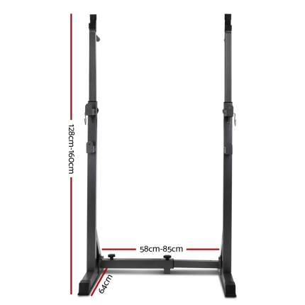 Everfit Squat Rack Pair Fitness Weight Lifting Gym Exercise Barbell Stand - Image 2