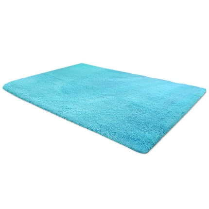 Artiss Shaggy Rug 160x230cm Turquoise - Image 3