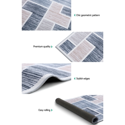 Artiss Floor Rugs 160 x 230 Area Rug Large Modern Carpet Soft Mat Short Pile - Image 4