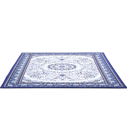 Artiss Short Pile Floor Rug 200x290cm Gaspar Blue - Image 3