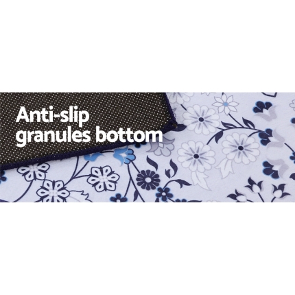 Artiss Short Pile Floor Rug 200x290cm Gaspar Blue - Image 5
