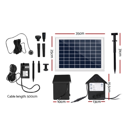 Gardeon Solar Powered Water Pond Pump 60W - Image 2