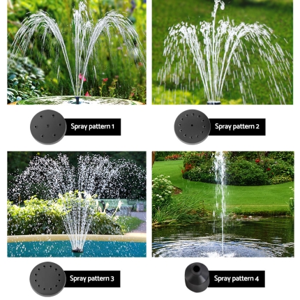 Gardeon 30W LED Lights Solar Fountain with Battery Outdoor Fountains Submersible Water Pump - Image 6