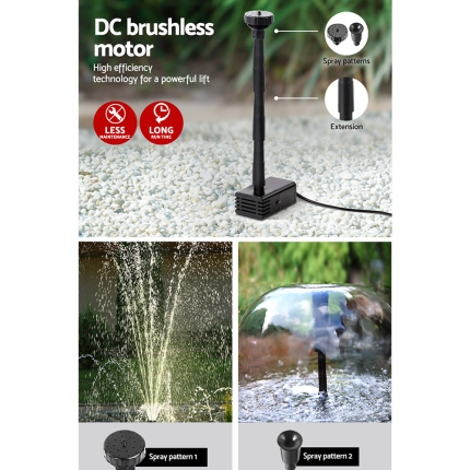 Gardeon 25W Solar Powered Water Pond Pump Outdoor Submersible Fountains - Image 5