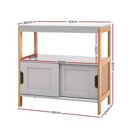 Artiss Buffet Sideboard Cabinet Storage Shelf Cupboard Hallway Tabe Sliding Door - Image 2