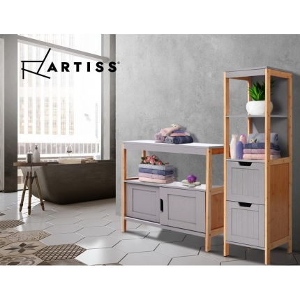 Artiss Buffet Sideboard Cabinet Storage Shelf Cupboard Hallway Tabe Sliding Door - Image 6