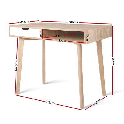 Artiss 2 Drawer Wood Computer Desk - Image 2