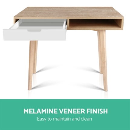 Artiss 2 Drawer Wood Computer Desk - Image 6