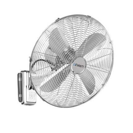 Devanti 40cm 16" Wall Mountable Fan - Silver - Image 8
