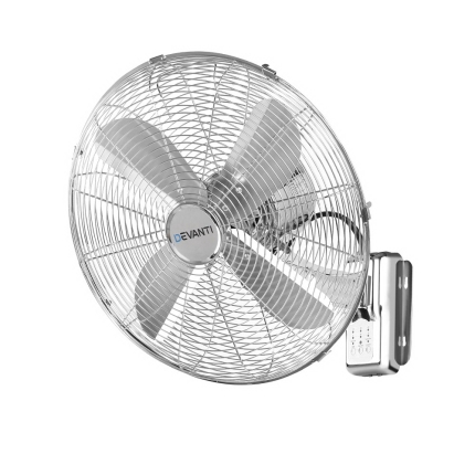 Devanti 40cm 16" Wall Mountable Fan - Silver - Image 3