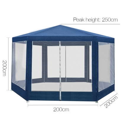 Instahut Gazebo Wedding Party Marquee Tent Canopy Outdoor Camping Gazebos Navy - Image 2