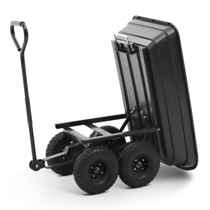 Gardeon 75L Garden Dump Cart - Black - Image 5