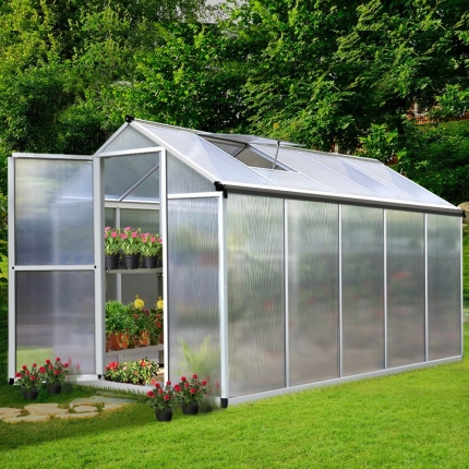 Greenfingers Greenhouse Aluminium Green House Garden Shed Greenhouses 3.02x1.9M - Image 7