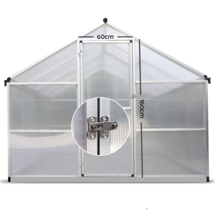 Greenfingers Greenhouse Aluminium Green House Garden Shed Greenhouses 3.62x2.5M - Image 3