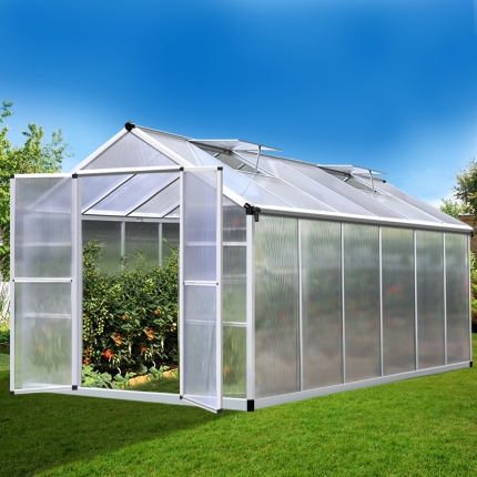 Greenfingers Greenhouse Aluminium Green House Garden Shed Greenhouses 3.7x2.5M - Image 7
