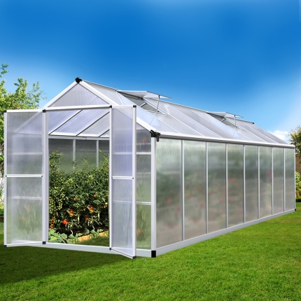 Greenfingers Greenhouse Aluminium Green House Garden Shed Greenhouses 4.7x2.5M - Image 7