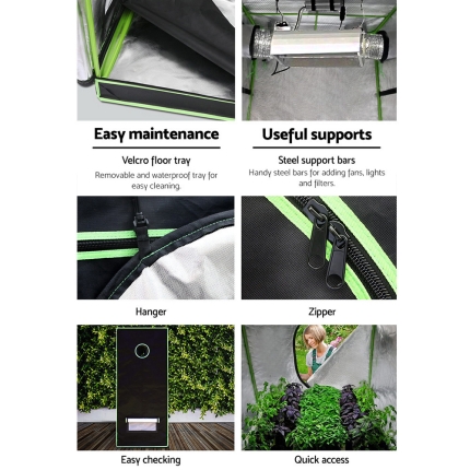 Greenfingers Grow Tents Hydroponics Plant Tarp Shelves Kit 120 x 60 x 120cm - Image 6