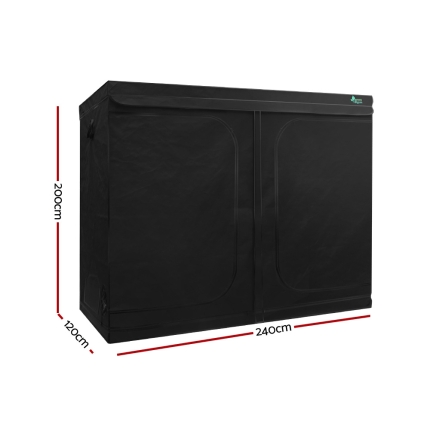 Greenfingers Hydroponics Grow Tent Kits Hydroponic Grow System 2.4m x 1.2m x 2m 600D Oxford - Image 2