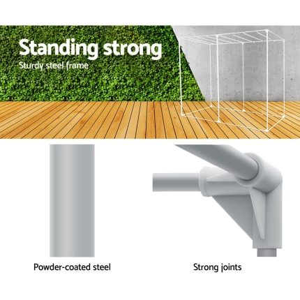 Greenfingers Hydroponics Grow Tent Kits Hydroponic Grow System 2.4m x 1.2m x 2m 600D Oxford - Image 5