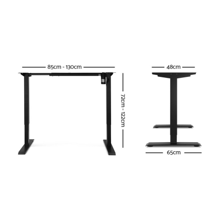 Motorised Adjustable Desk Frame Black - Image 2