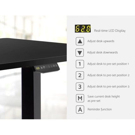 Artiss Electric Motorised Height-Adjustable Standing Desk Laptop 2-Motor 150cm - Image 4