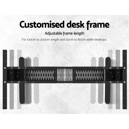 Artiss Electric Motorised Height-Adjustable Standing Desk Laptop 2-Motor 150cm - Image 5