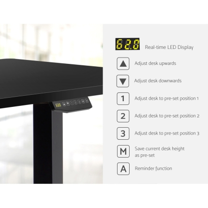 Artiss Electric Motorised Height Adjustable Standing Desk Laptop 2-Motor 160cm - Image 4