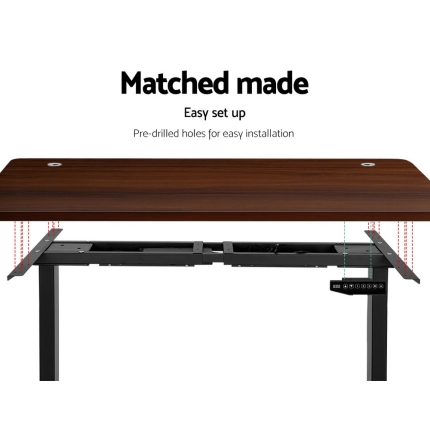 Artiss Electric Motorised Height Adjustable Standing Desk Laptop 2-Motor 160cm - Image 6