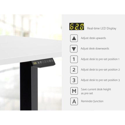 Artiss 150cm Motorised Electric Height Adjustable Standing Desk Table Dual Motor - Image 4
