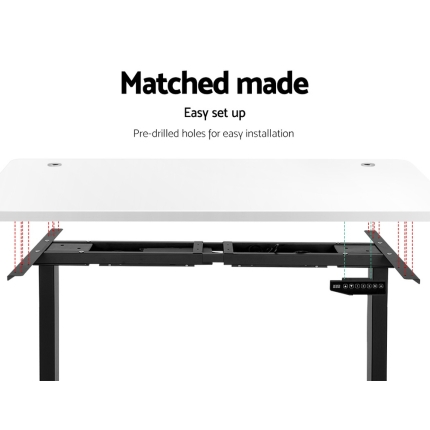 Artiss 150cm Motorised Electric Height Adjustable Standing Desk Table Dual Motor - Image 6
