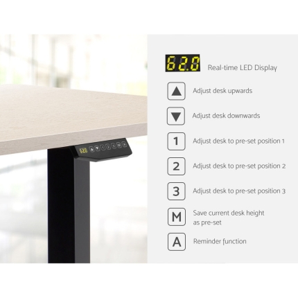 Artiss 150cm Motorised Electric Height Adjustable Standing Desk Table Dual Motor - Image 4