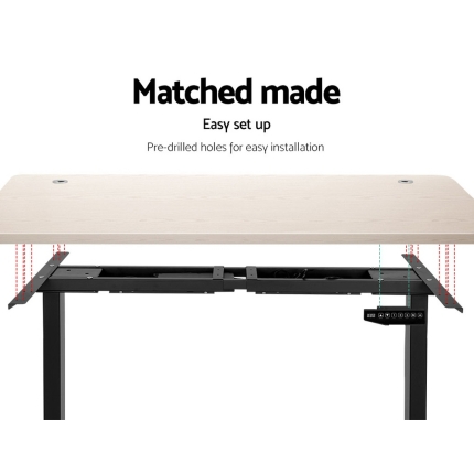 Artiss 160cm Motorised Electric Height Adjustable Standing Desk Table Dual Motor - Image 6