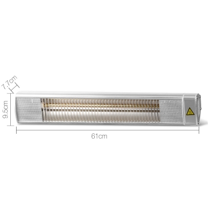 Devanti 2400W Electrocal Infrared Strip Patio Heater - Image 2