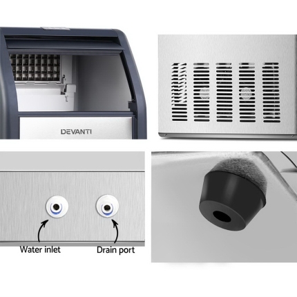 Devanti Commercial 10KG Ice Maker - Stainless Steel - Image 5
