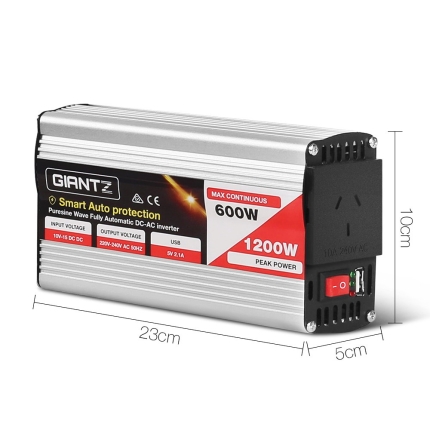 Giantz 600W Puresine Wave DC-AC Power Inverter - Image 2