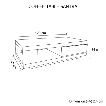 Santra-Coffee Table-White&Black - Image 6