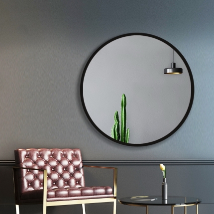 Embellir Round Wall Mirror 70cm Makeup Bathroom Mirror Frameless - Image 7